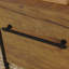 L-Shaped Desk With 1-Inch Thick Desktop, Brown Finish