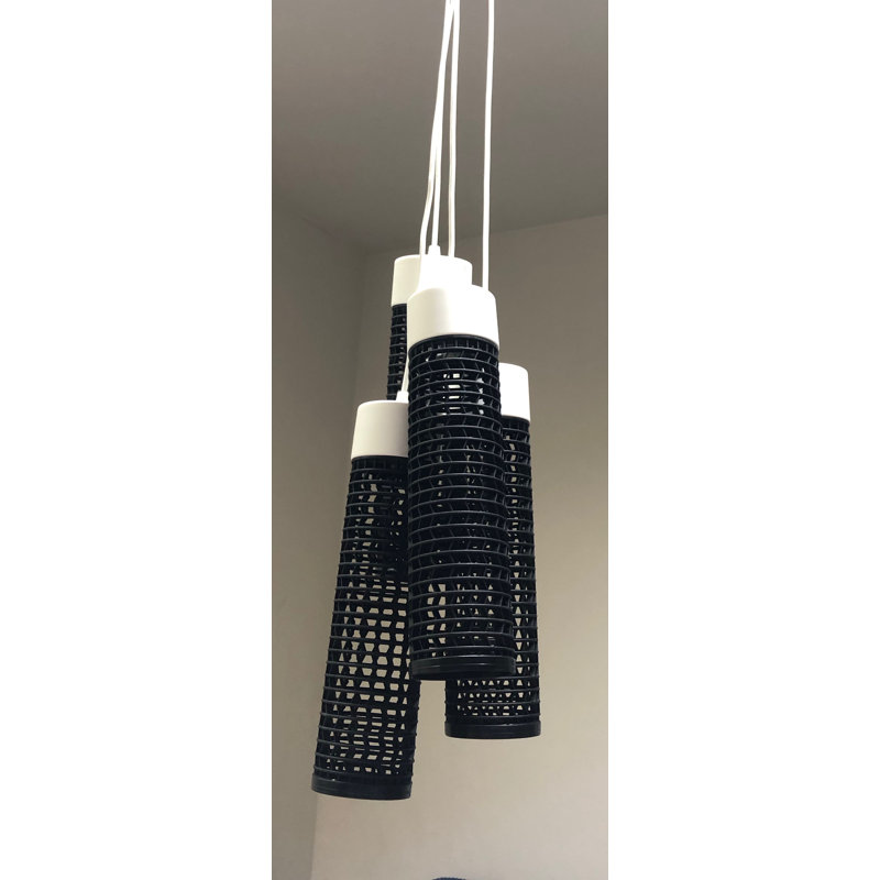 4 - Light Cluster Pendant, Black, White