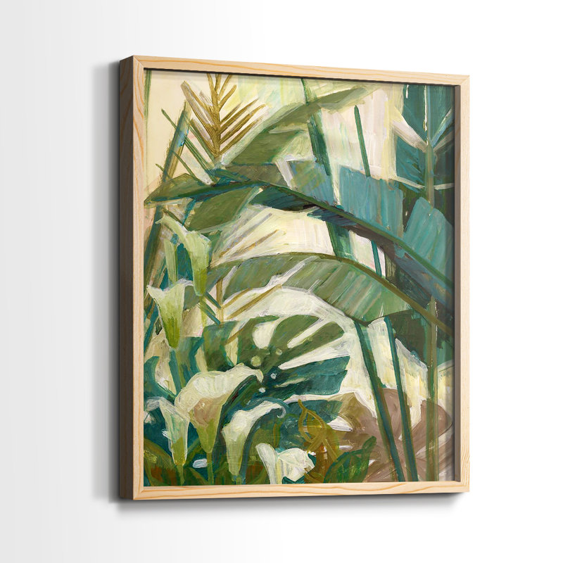 Nouveau cadre tropical imprimé - bois massif, H 11 po x l 9 po