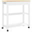Chariot de cuisine en bois massif vidaXL 33,1 po x 15,7 po x 34,8 po vidaXL-2000608497
