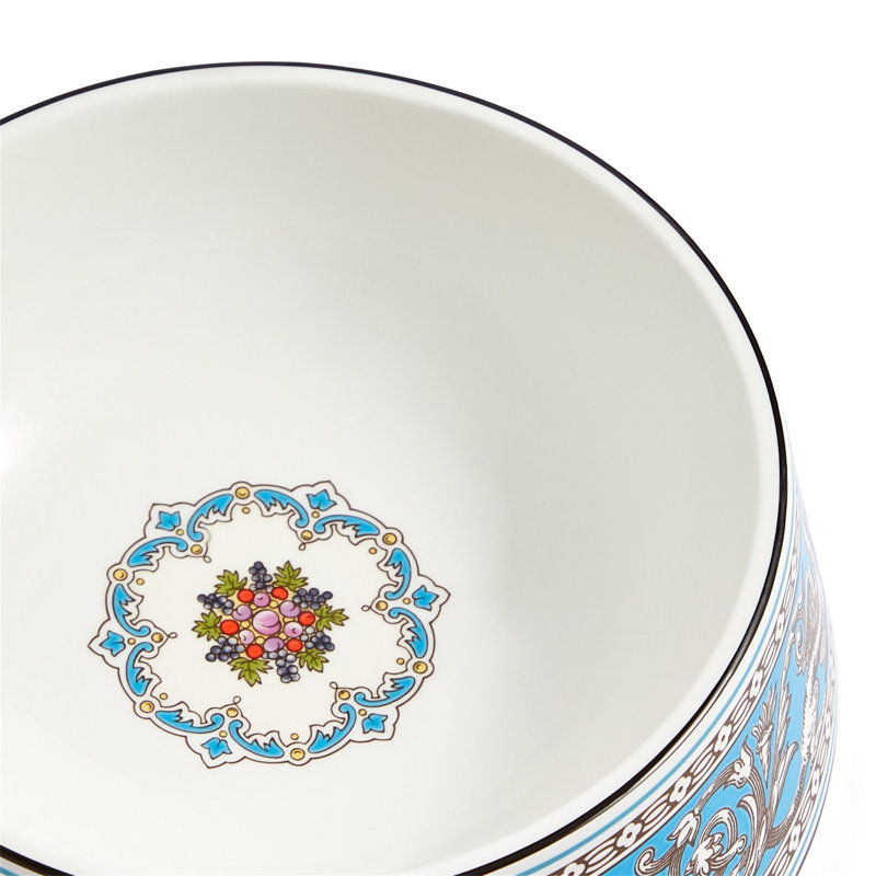 Florentine Turquoise Pet Bowl 17cm 6.6in, Blue Sky