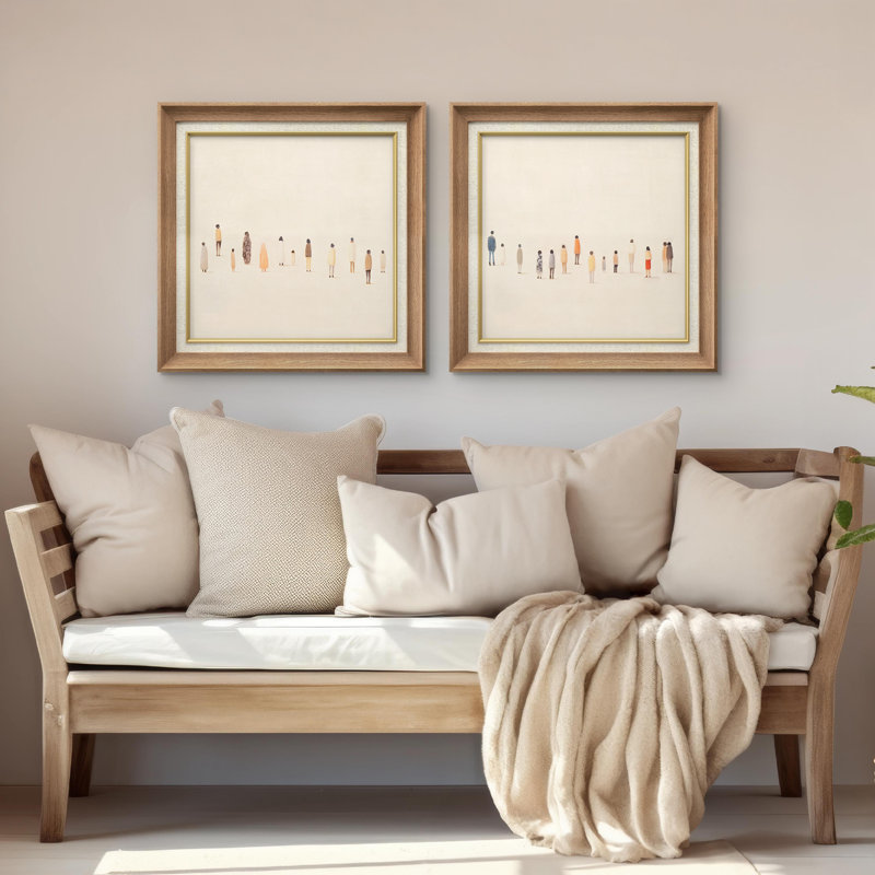 «Living People Portraits», œuvre d'art unique sur toile encadrée, impression sur toile, Natural Gallery Frame