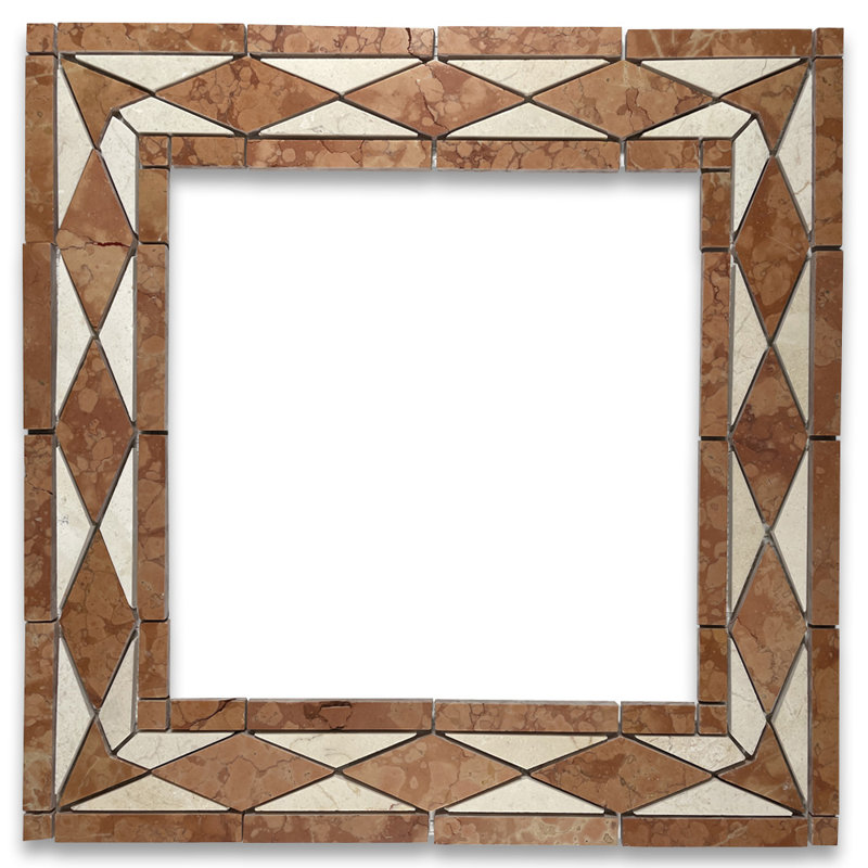 Carreau de mosaïque en marbre 3 po x 7,9 po Classic Nero