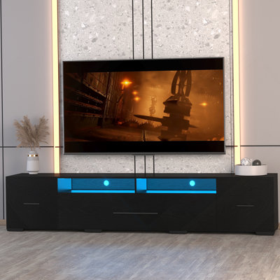 Advanced TV Console With Ample Storage Cabinets, Remote And APP Control, Long LED - Equipped TV Stand For Optimal Home Entertainment
