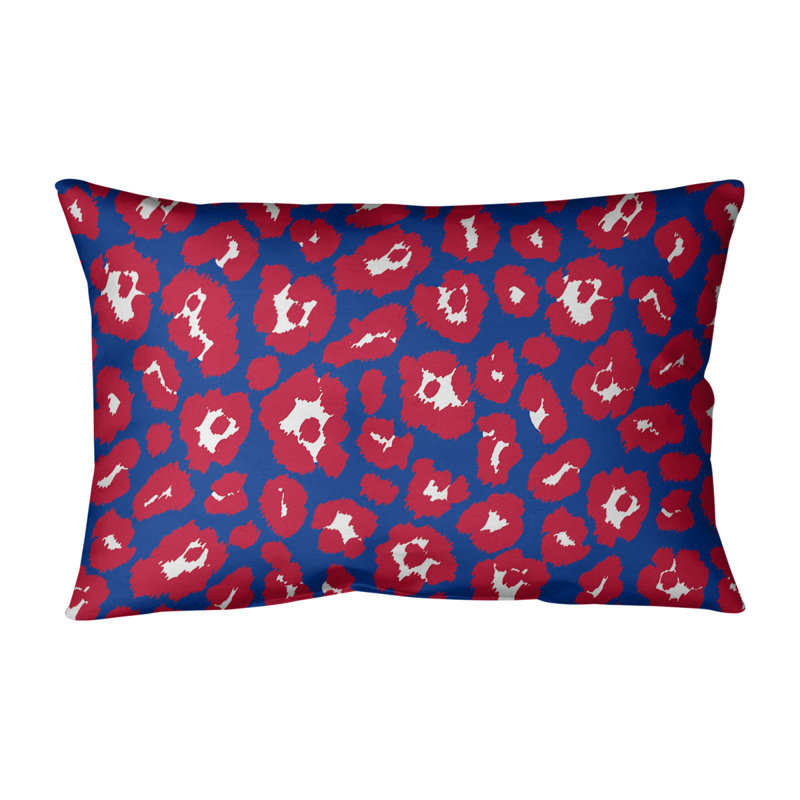 Housse de coussin rectangulaire Buffalo football, Bleu, Faux lin