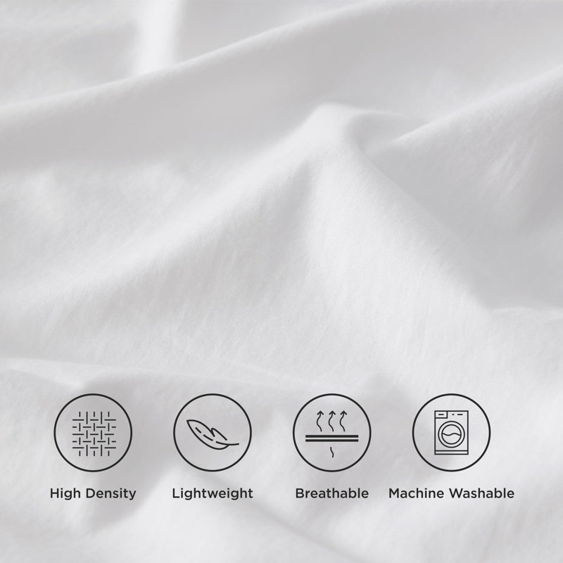 Bedsure 100% Cotton Bed Sheets with Deep Pocket Up to 16", Twin Sheet Set with 1 Pillowcases, White