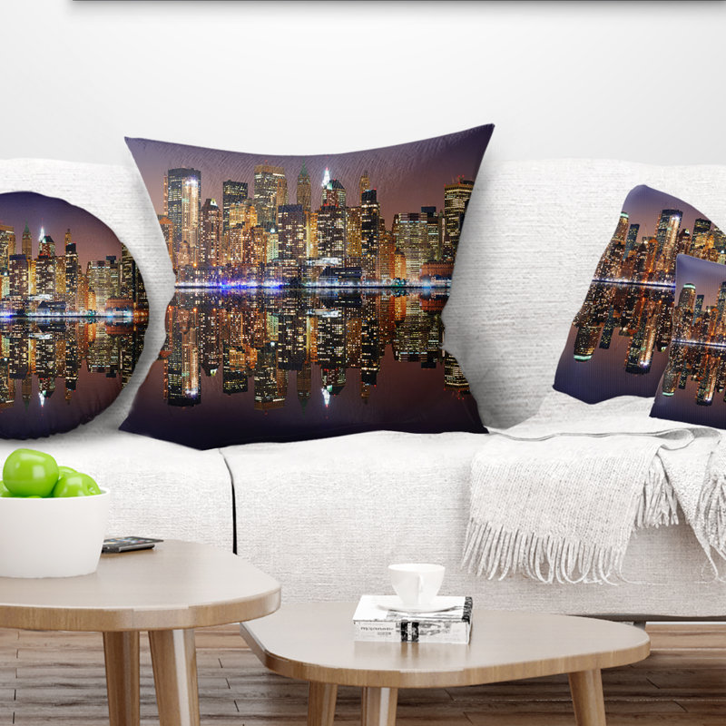 Coussin City City - Manhattan, 16 po x 1 po
