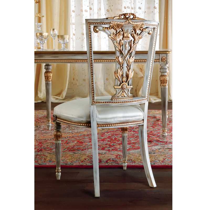 Solid Wood Side Chair in Gray