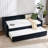 Twin Size Upholstered Daybed With Trundle,USB Port ,Side Pockets,Velvet Daybed With Button On Back And Piping On Waved Shape Arms For Bedroom Guest Room-199445471-199445465