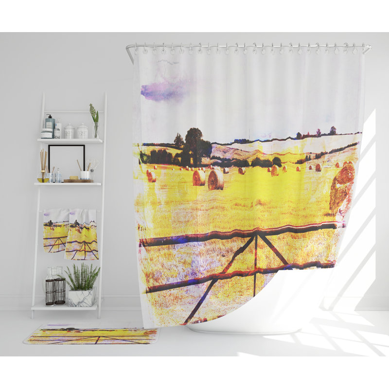 Nashley Polyester Shower Curtain Set