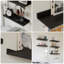 Ensemble de 5 tablettes murales flottantes, tablettes noires pour la décoration murale, tablette avec rebord à photo moderne avec rebord pour rangement, chambre de bébé, salon, salle de bain - noir