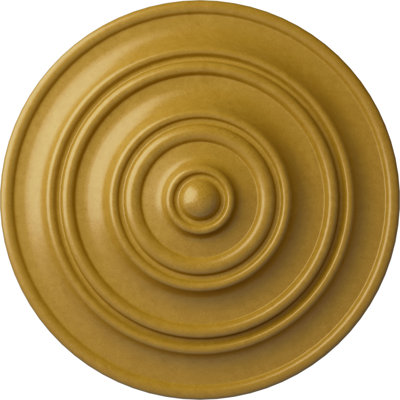 Endurathane Classic Ceiling Medallion, 13 1/4"OD x 1/2"P (Fits Canopies up to 4 1/8"), Hand-Painted Iridescent Gold Finish