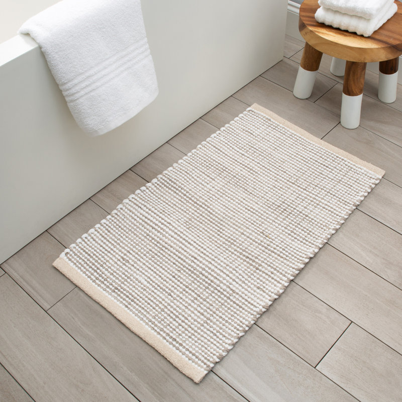 Eridjona Cotton Blend Bath Mat, Natural