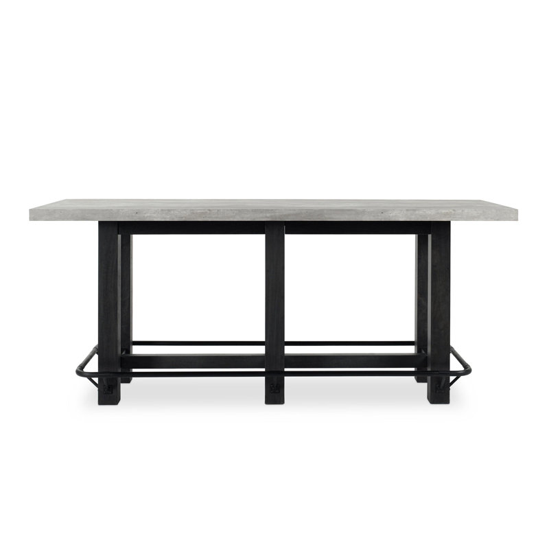 Gray and Black Wood Counter Height Dining Table