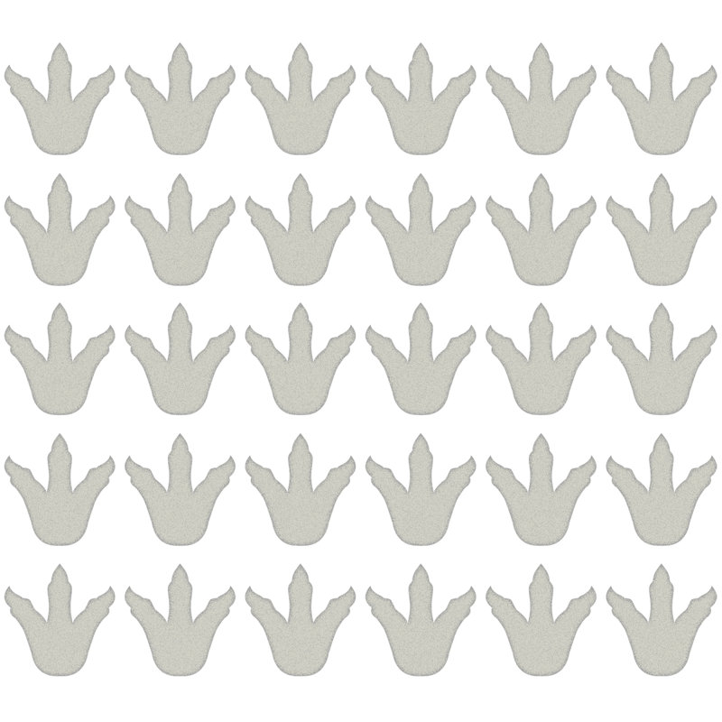Autocollant mural empreintes Clemons, Argent