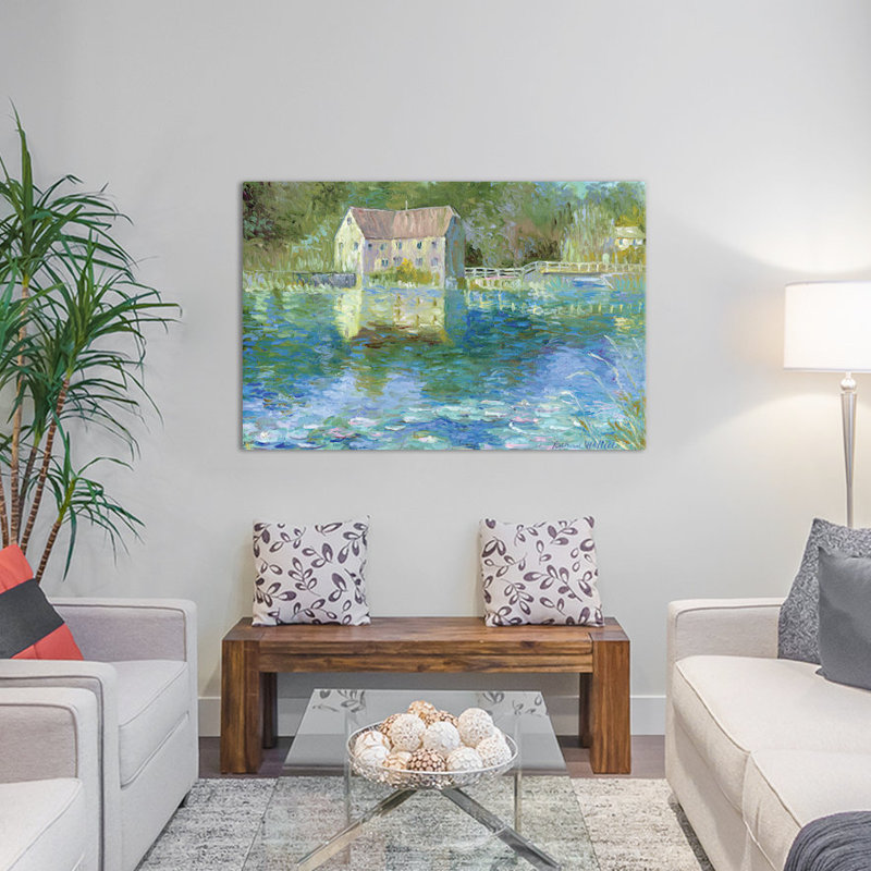 «Old Mill» par Richard Wallich, reproduction sur toile, H 8 po x l 12 po x P 0,75 po