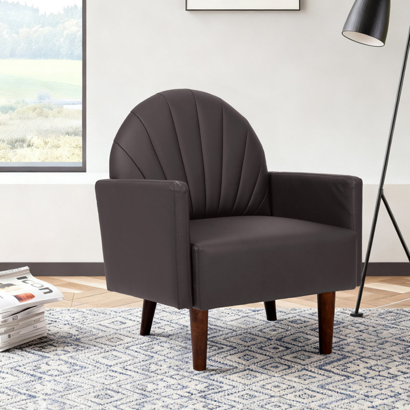 Un fauteuil d'appoint contemporain, Marron foncé