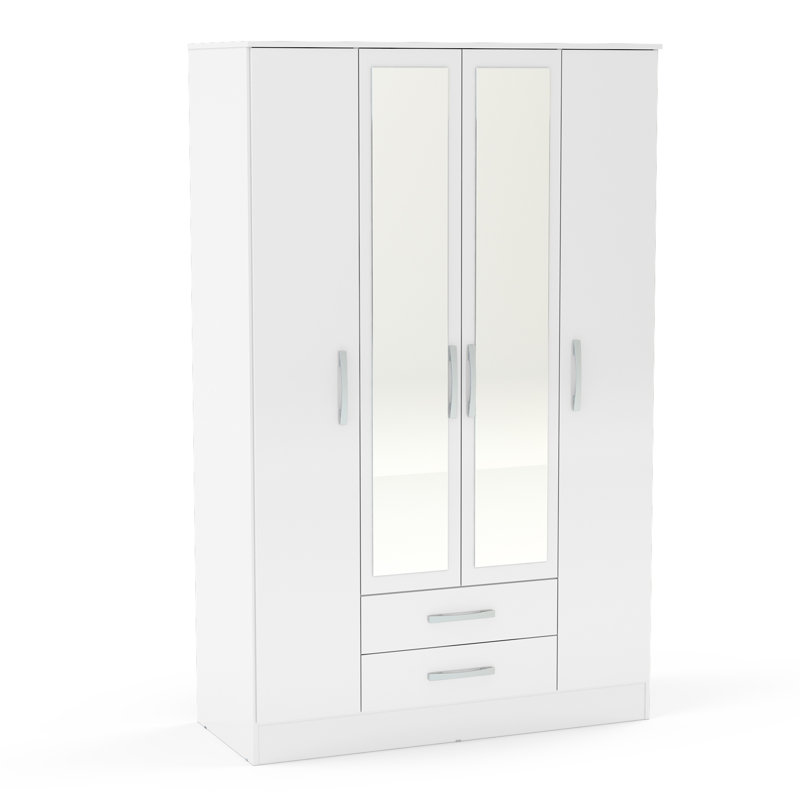 Sophia 4 Door Wardrobe, White