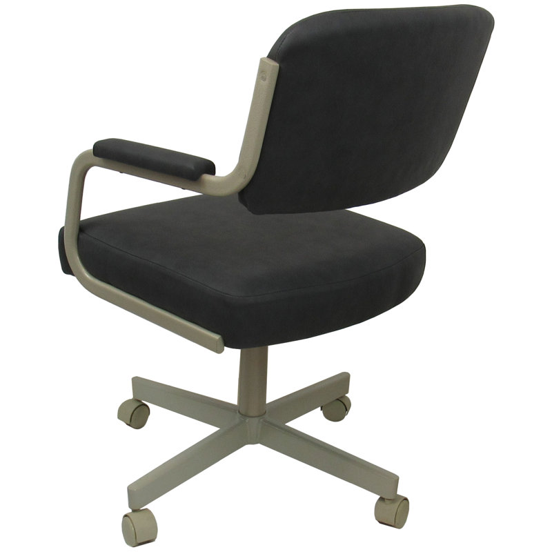 Chaises de bureau Holle, Vinyle gris, Beige