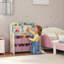 AIYAPLAY Kids Storage Unit Toy Organiser 6 Fabric Drawers Book Rack Pink