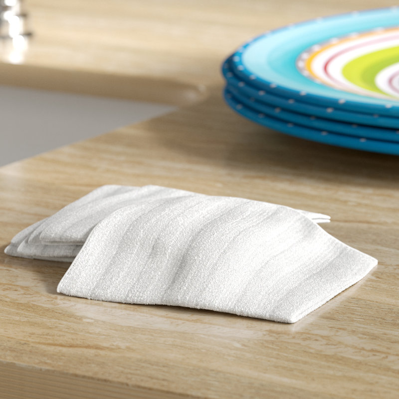 Winston Porter Dish Cloth Kitchen Towel, White