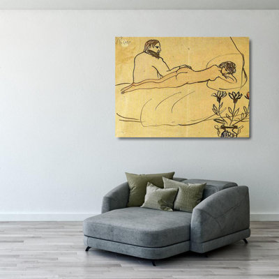Nu avec Picasso à ses pieds