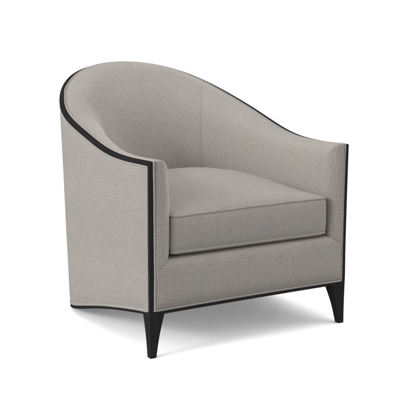 Atelier Barrel Chair, Espresso, Margaret Uniform Polyester Blend