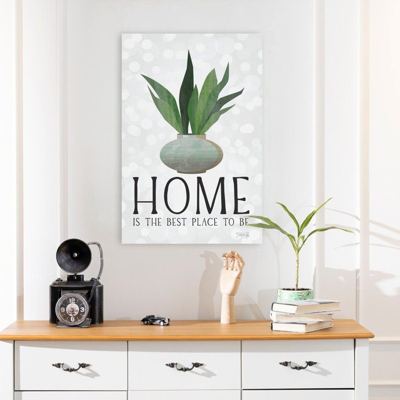 «Home Is The Best Place», art d'inspiration contemporain «Home Is The Best Place To Be», H 24 po x l 16 po