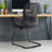 Home Office Desk Chair No Wheels Set Of 4, Ergonomic Executive Sled Base Mesh Computer Chairs With Comfy Arms And Lumbar Support For Home Bedroom Waiting Reception Guest