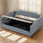 Linen Upholstered Daybed With Spacious Underbed Storage, Full Size - Durable Solid Wood Frame-2039393189