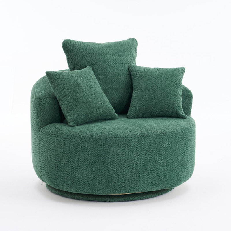 Swivel Barrel Chair, Orange