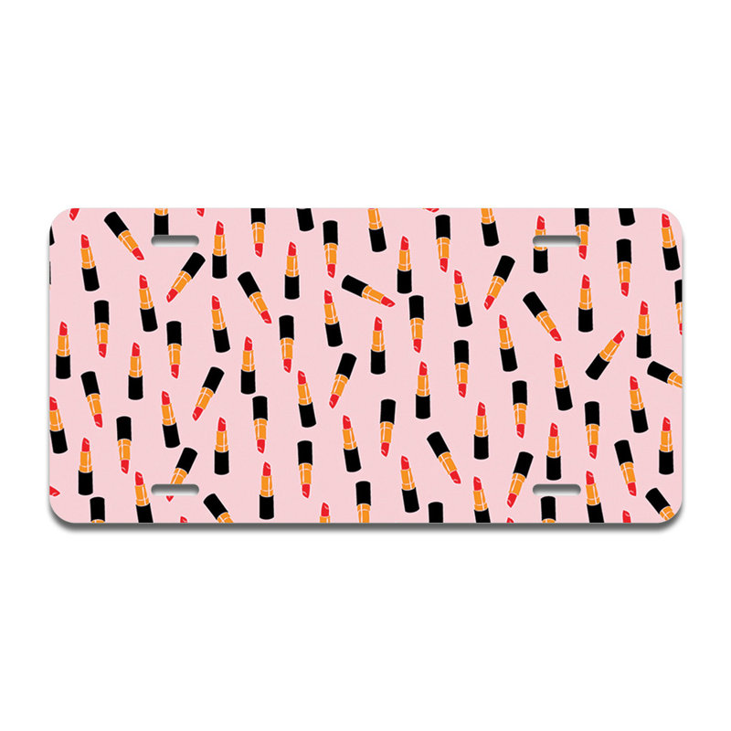 Lipstick Pattern Aluminum Plate Frame