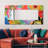 "Secret Garden Floral II" 72"x36" Colorful Rectangular Beveled Leaner Mirror on Free Floating Reverse Printed Tempered Art Glass