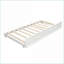 Twin Size Solid Pine Wood Daybed with Trundle - No Box Spring Needed, White, Ideal for Small Spaces-1951027904