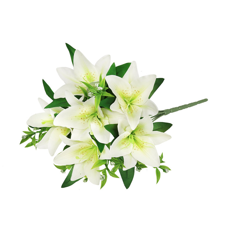 Arrangement de tiges, de buissons et de jets en tissu, Blanc, crème