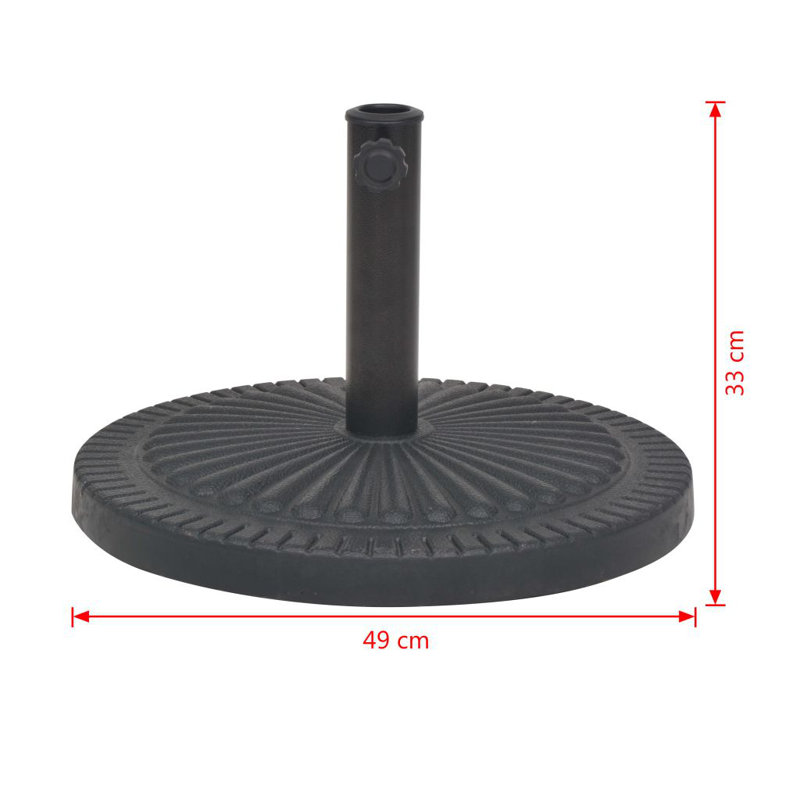 15kg Free Standing Umbrella Base, 33"H x 49"W x 49"D