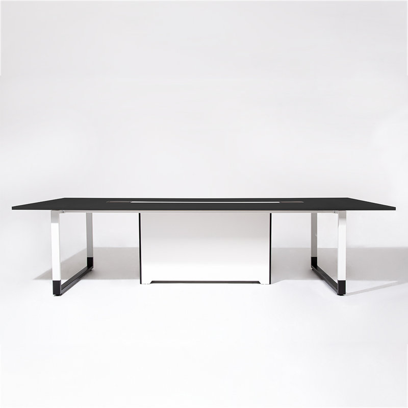 Table de conférence rectangulaire, Noir, H 29,53 po x L 118,11 po x l 47,24 po