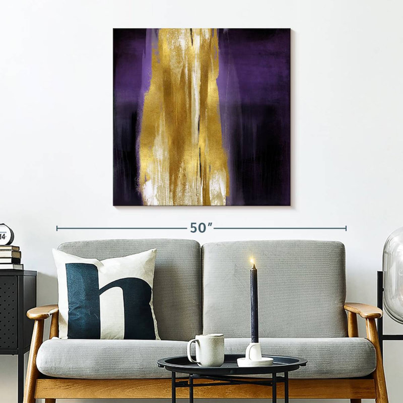 Free Fall Purple With Gold I, H 30 po x l 30 po
