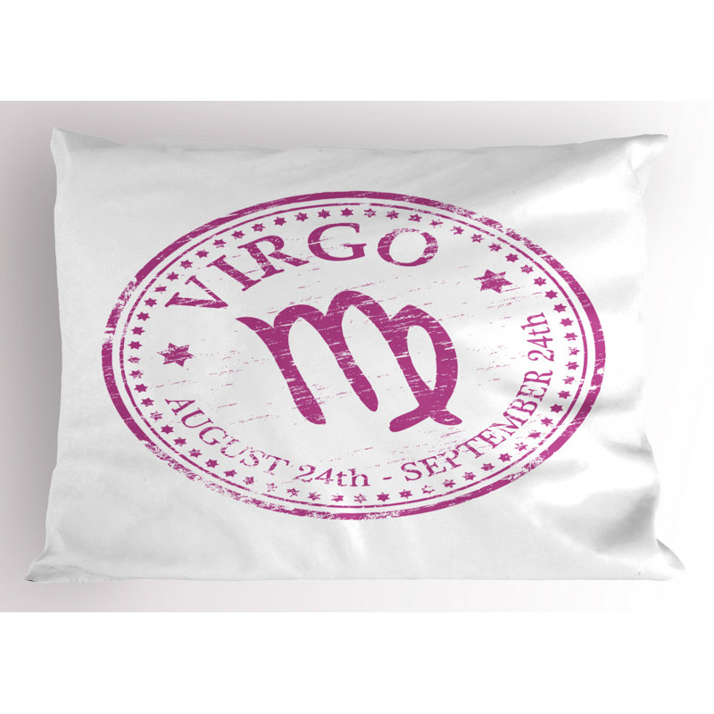 Pink/White Polyester Microfiber Piece Sham, Queen