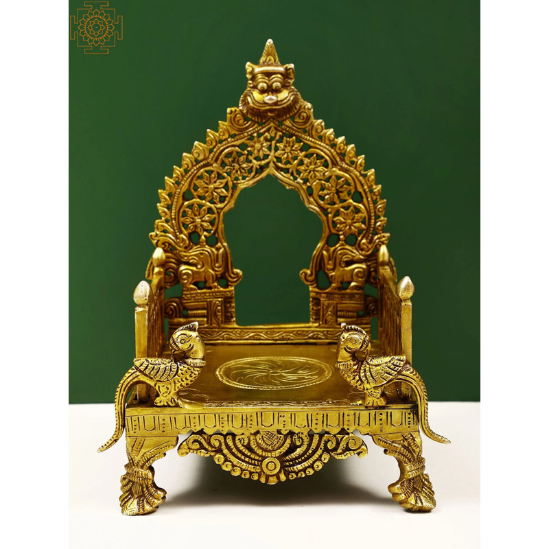 Siège en forme de divinité ornementale fabriquée à la main 8 po Kirtimukha