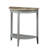 Table - Natural Oak & Gray Finish, With Versatile Storage Space Half-moon Console Practical