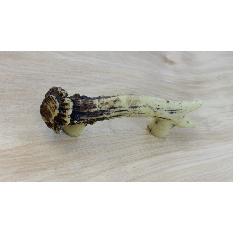 Poignées robustes en bois de ramure / armoire / tiroir de 3 po (paquet de 2) - 2 tailles de vis et rondelles incluses