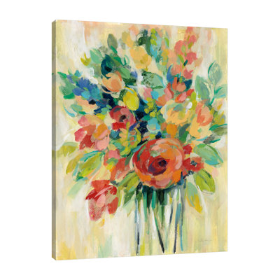 «Earthy Colors Bouquet I» par Silvia Vassileva, reproduction sur toile tendue