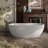 Monblari 51'' X 27.5'' FreeStanding White Soaking Acrylic Bathtub With Overflow And Pop-Up Drain For Bathroom-120392934-124541409