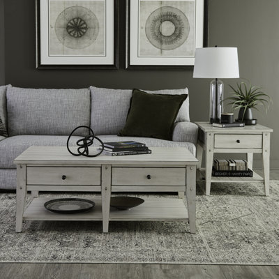 Laron 3 Piece Living Room Table Set w/ Drawers