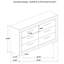 Commode 6 tiroirs grise ultrabrillante-78003266