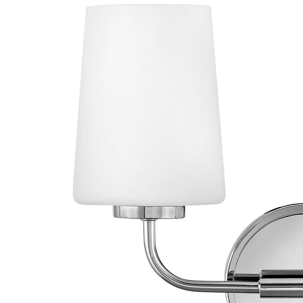 Fitz 2 Light Frosted Dimmable Vanity Light, Chrome