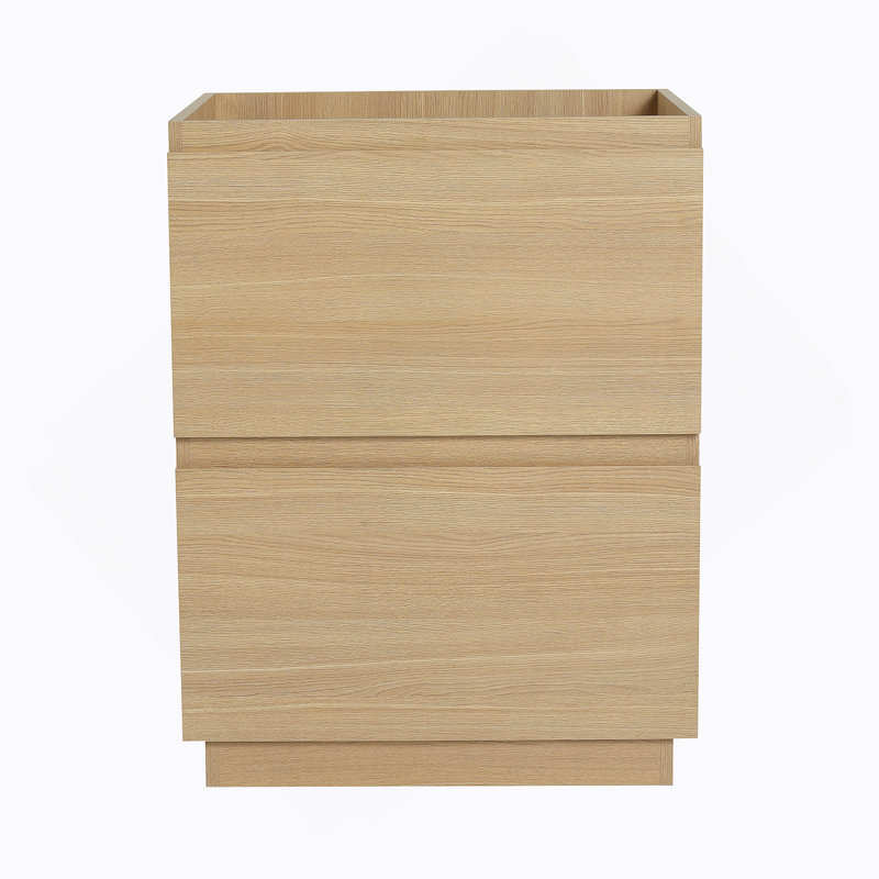 Meuble-lavabo 24 po sans lavabo supérieur, Chêne