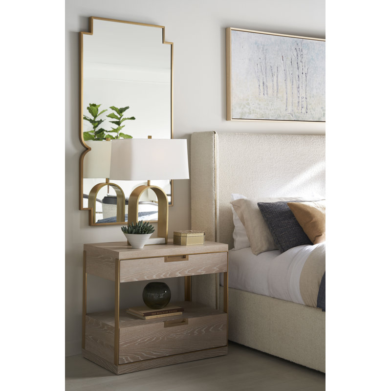 Cadence 2 - Drawer Solid Wood Nightstand, Mocha