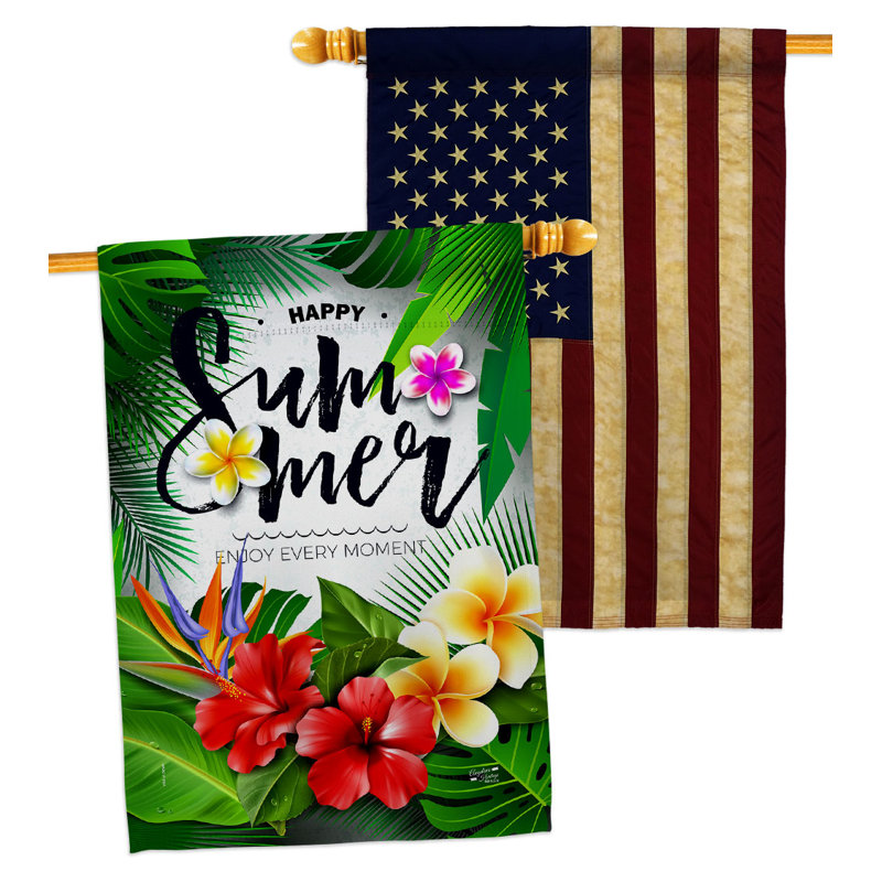 Drapeau de maison à 2 côtés en polyester / mélange de polyester 40 x 28 po